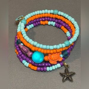 🩵Colorful Memory Wire Bracelet💜